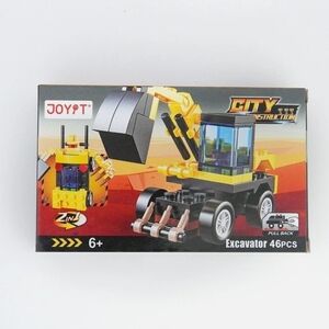Joyit Yellow and Black Construction Building Set Escavator